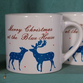 personalised reindeer mug by seahorse