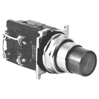 Eaton 10250T181N Indicating Light, 30mm Diameter, Momentary Operation, Incandescent Light, Transformer, 120VAC/VDC Voltage