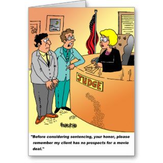 Judge / Defendant ? Lawyer cartoon humor Card