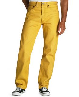 Levis 501 Original Shrink to Fit Yellow Rigid Jeans   Jeans   Men