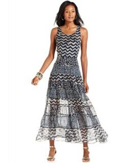 Betsey Johnson Dress, Sleeveless Printed Maxi   Dresses   Women