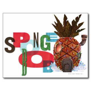 SpongeBob holiday pineapple Postcard