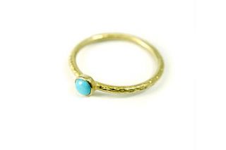 turquoise and brass stacking ring by frillybylily