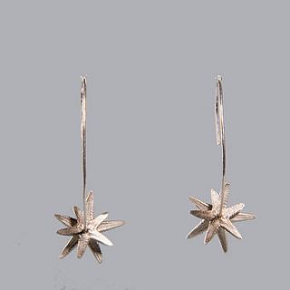 starfish double drop earrings by sharon schofield jewellery