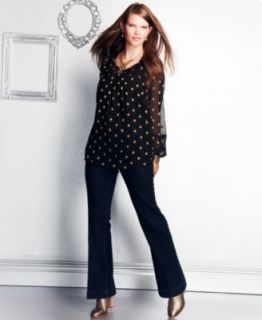 NYDJ Plus Size Filipa Trouser Jeans, Black Enzyme Wash   Jeans   Plus Sizes