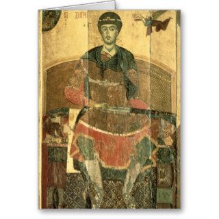 St. Demetrius of Salonica, 12th century Greeting Card