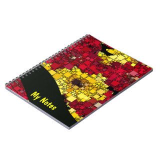 Red, Yellow and Gold Mini Box Background Template Notebooks