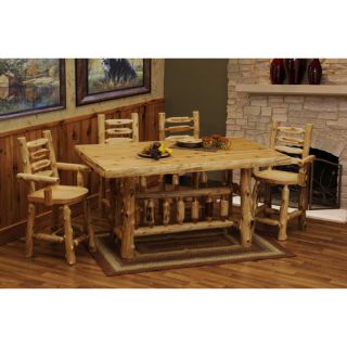 Fireside Lodge Traditional Cedar Log Dining Table