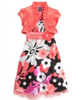 Sequin Hearts Girls 2 Piece Shrug & Floral Dress Set   Kids