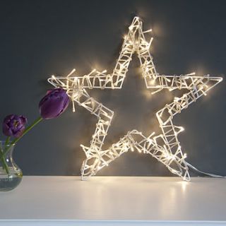 fairy light star wreath by the lovely light company