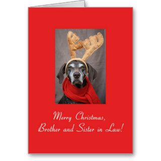 Brother and Sister in Law reindeer pointer merry x Card