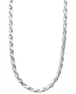 Giani Bernini Sterling Silver Necklace, 24 Diamond Cut Rope Chain   Necklaces   Jewelry & Watches