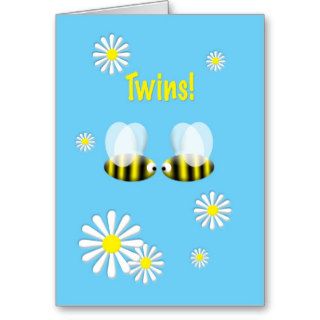 New Baby Congratulations Twins Boys Greeting Card
