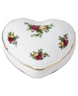 Royal Albert Jewelry Box, Old Country Roses Musical Heart   Fine China   Dining & Entertaining