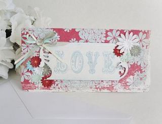 'love' floral card by hamble & pops