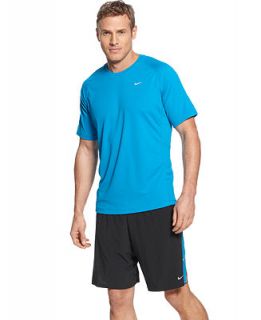 Nike Dri FIT Running Separates, Miler Short Sleeve UV T Shirt and 9 Stretch Running Shorts   Men