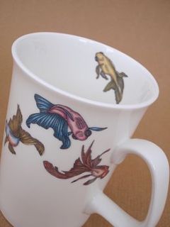 bone china artist transfer fish mug by jessica irena smith glass