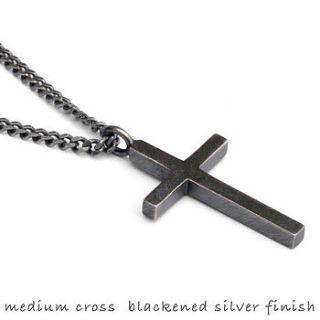 medium silver cross pendant by james newman jewellery