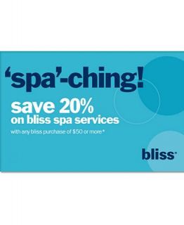 Receive a 20% Off bliss Spa Gift Card with $50 bliss purchase   Gifts with Purchase   Beauty