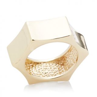 Roberto by RFM "Ribelle" Pyramid Goldtone High Polished Band Ring