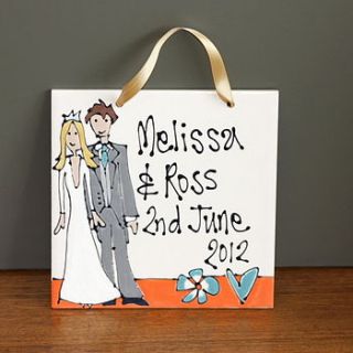 personalised wedding tile picture by gallery thea