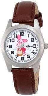 Disney Women's D172S008 Piglet Brown Leather Strap Watch Watches