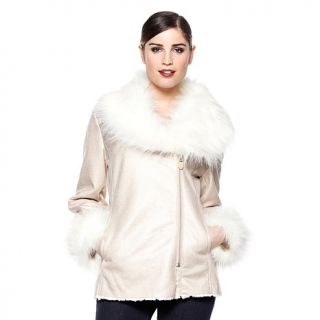 IMAN Platinum Collection Dramatic Faux Fur Luxe Jacket