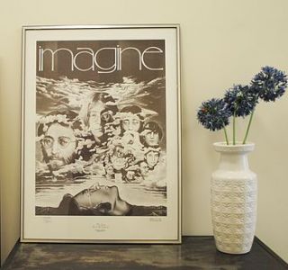 original john lennon imagine poster by the poster collective