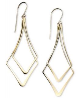 14k Gold Earrings, Diamond Accent J Hoop Earrings   Earrings   Jewelry & Watches