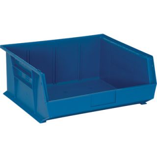 Quantum Storage Heavy Duty Stacking Bins — 14 3/4in. x 16 1/2in. x 7in. Size, Carton of 6  Ultra Stack   Hang Bins