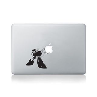 megaman shooting apple decal for macbook by vinyl revolution