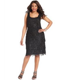 Patra Plus Size Dress, Sleeveless Crochet Lace Sheath   Dresses   Plus Sizes