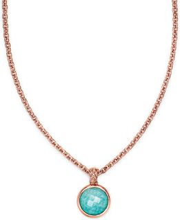 Bronzarte 18k Rose Gold over Bronze Necklace, ite Doublet Pendant (12 ct. t.w.)   Necklaces   Jewelry & Watches