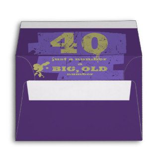 Big, Old 40 Purple Envelope