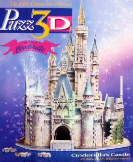 Disney Cinderella CINDERELLA'S CASTLE 3D PUZZLE 530 Pieces Fully Dimensional AVERAGE Difficulty (1995 Milton Bradley/Wrebbit) Toys & Games