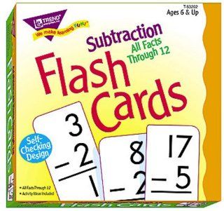 Subtraction 0 12 (all facts) 169 Flash Cards Toys & Games