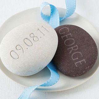 personalised date stone by letterfest