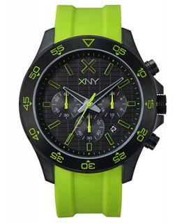 XNY Watch, Mens Chronograph Urban Expedition Green Silicone Strap 45mm BV8088X1   Watches   Jewelry & Watches
