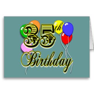 Happy 35th Birthday Gifts Card