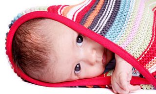 unisex knitted baby blanket incl. l&s card by award winning lilly + sid