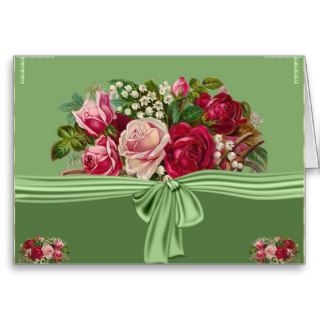 Beautiful Vintage Victorian Roses Greeting Cards