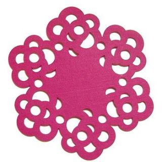 set of two pink felt placemats by edition design shop