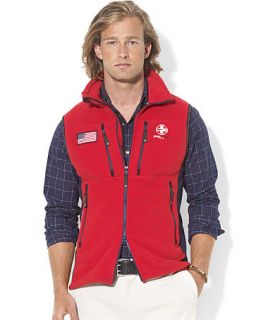 Polo Ralph Lauren Vest, USA Mock Neck Fleece Vest   Coats & Jackets   Men