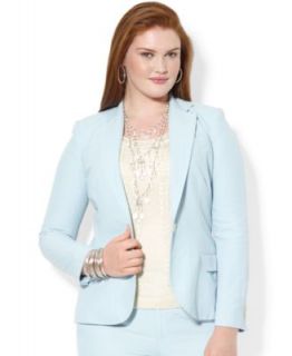 Lauren Ralph Lauren Plus Size Three Button Seersucker Blazer   Jackets & Blazers   Plus Sizes