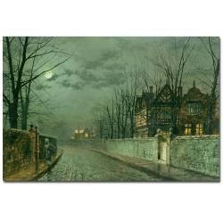 John Atkinson Grimshaw 'Old English House 1883' Canvas Art Trademark Fine Art Canvas