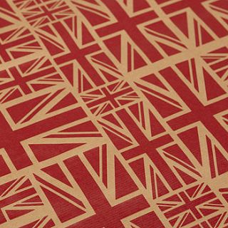 union jack red wrapping paper set by sophia victoria joy