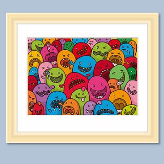 little monsters print by a is for alphabet