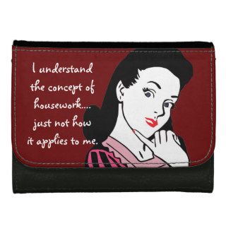 Funny Housework Concept Wallet
