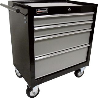 Homak SE Series 27in. 4-Drawer Rolling Tool Cabinet — Black, 27in.W x 18 3/8in.D x 31 3/8in.H, Model# BG04027403  Tool Chests