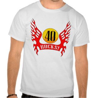 40 Rocks Birthday Gifts T Shirts